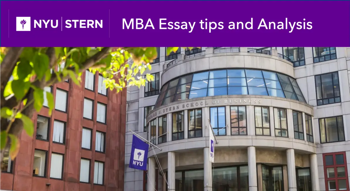 NYU Stern MBA essay analysis and tips