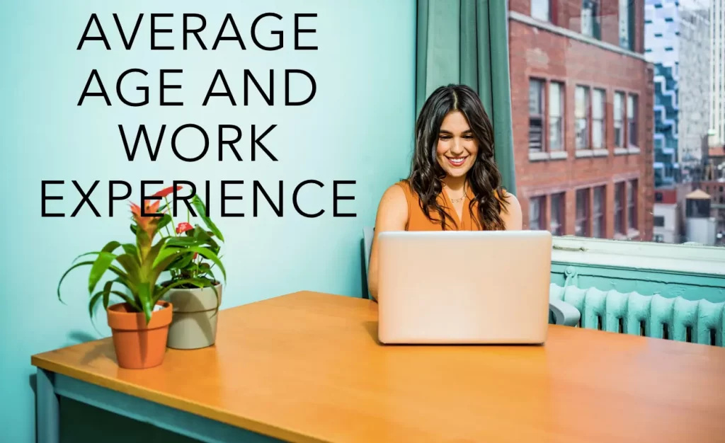 average age and work experience at mba programs