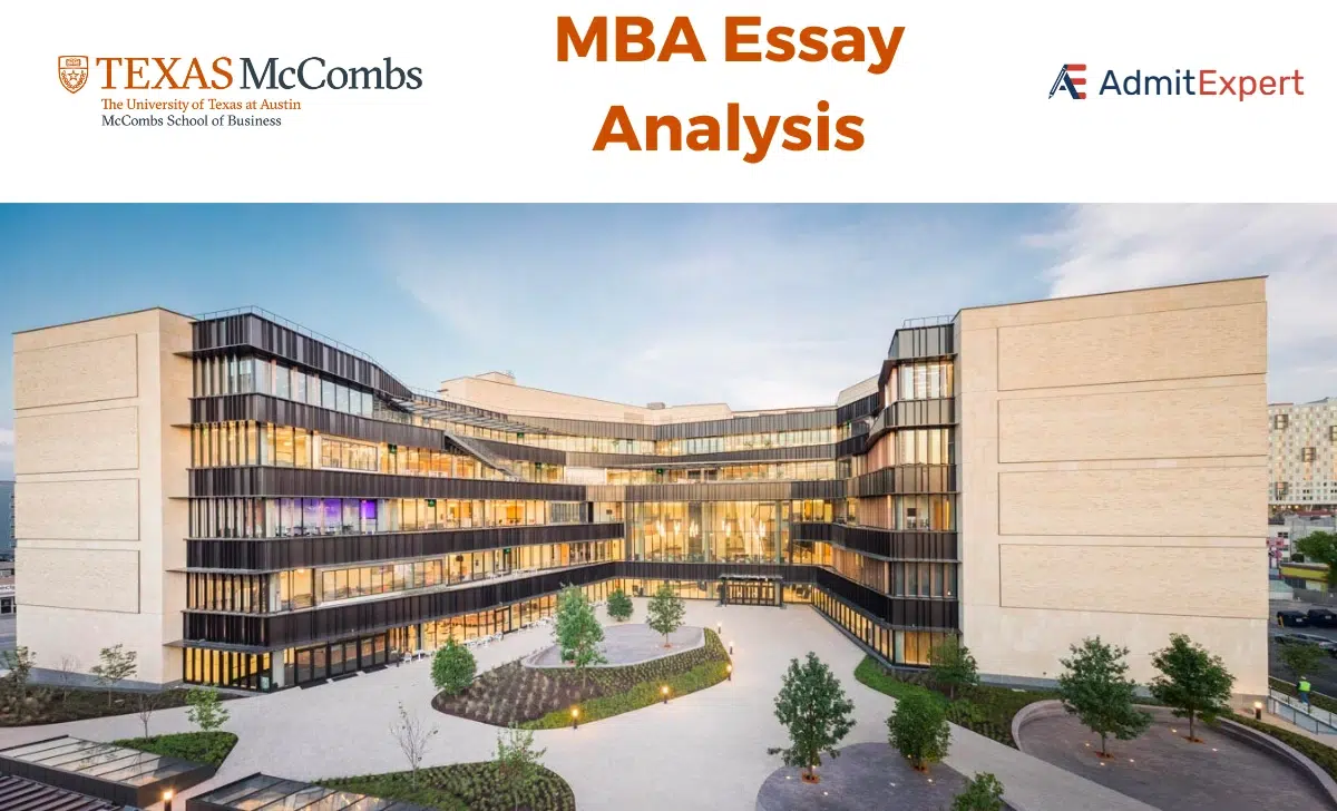 texam mccombs mba essay analysis